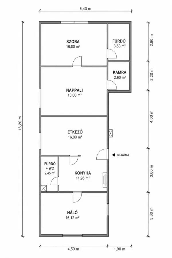 Eladó családi ház, Dabas 3 szoba 100 m² 77.9 M Ft
