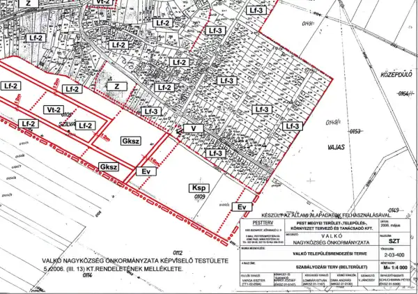 Eladó Építési telek, Valkó 1295 m² 5.9 M Ft