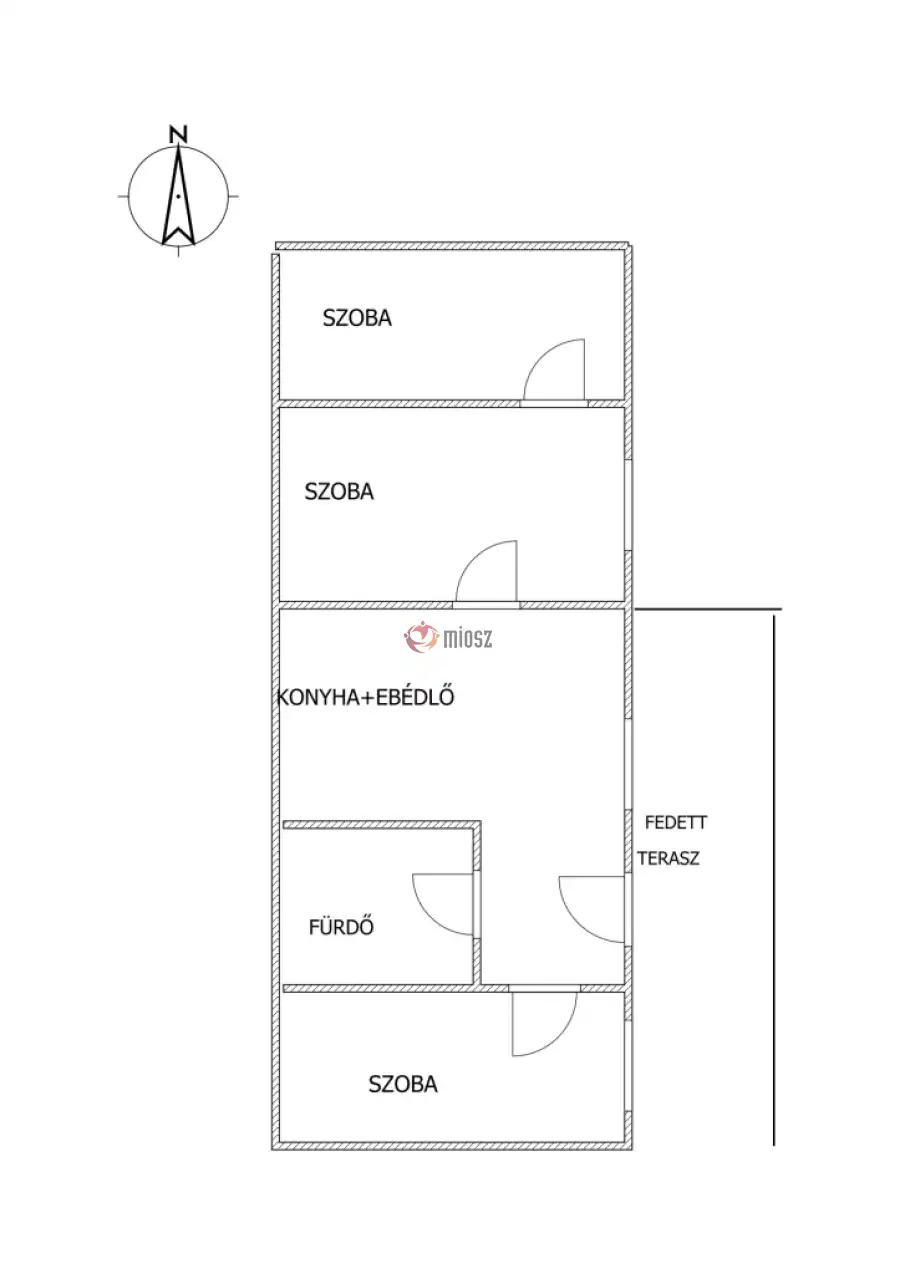eladó házrész, Baja