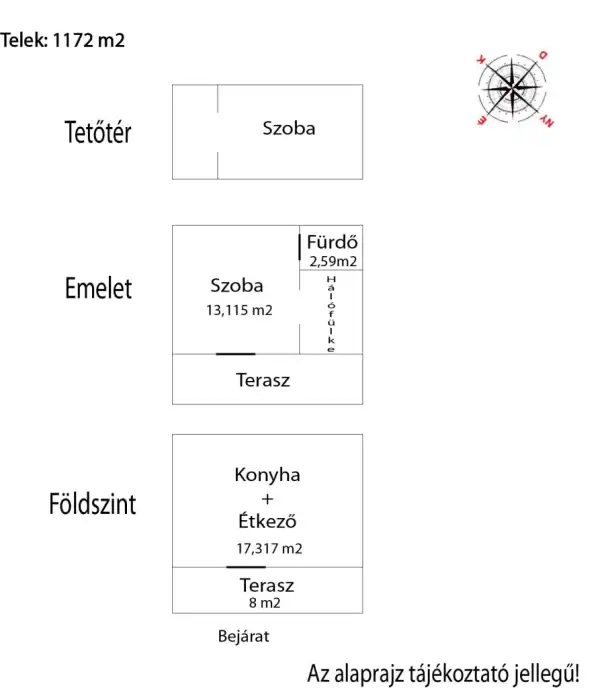 Eladó nyaraló, Nagymaros 2 szoba 49 m² 69 M Ft