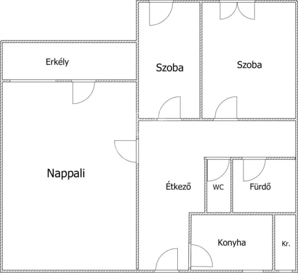 Eladó panellakás, Budapest, XVI. kerület 1+2 szoba 56 m² 64.99 M Ft
