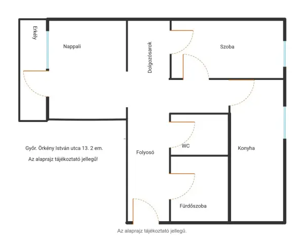 Eladó panellakás, Győr 2 szoba 52 m² 49.9 M Ft