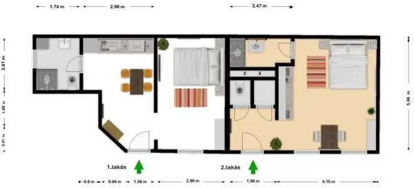 Eladó téglalakás, Budapest, IX. kerület 1 szoba 28 m² 48 M Ft