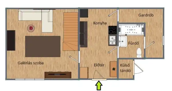Eladó téglalakás, Budapest, VI. kerület 1 szoba 45 m² 57 M Ft