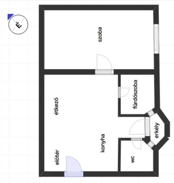 Eladó téglalakás, Budapest, VIII. kerület 1 szoba 33 m² 43.8 M Ft