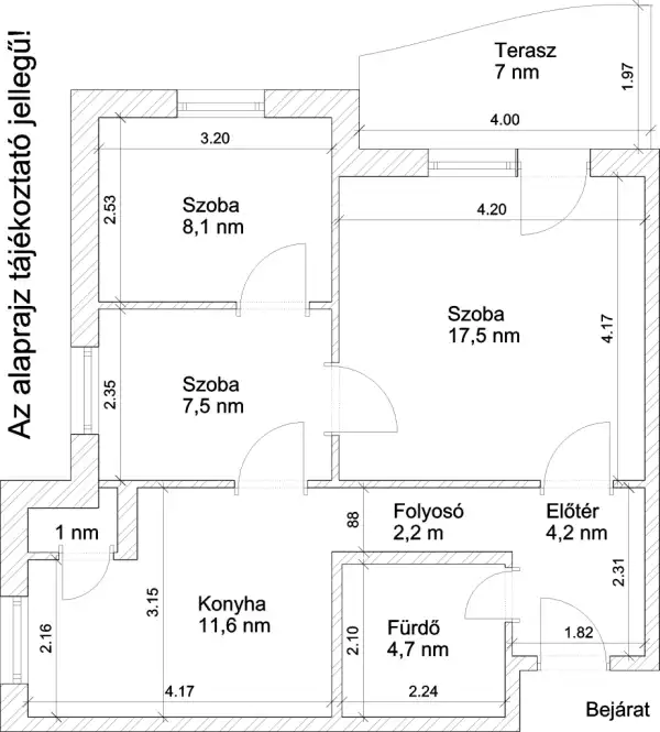Eladó téglalakás, Budapest, XX. kerület 1+2 szoba 62 m² 63.9 M Ft
