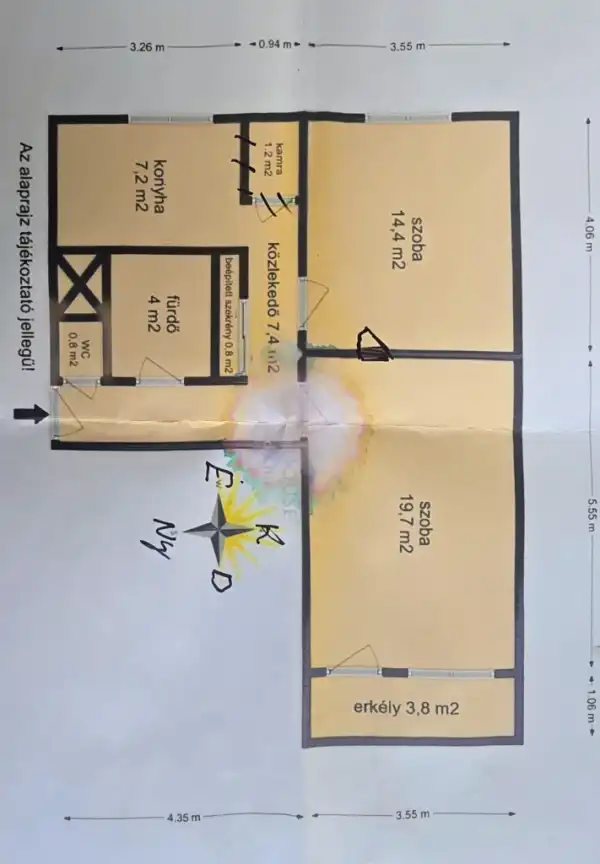 Eladó téglalakás, Zalaegerszeg 2 szoba 57 m² 34.9 M Ft