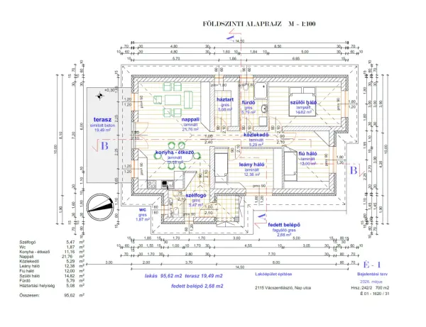 Eladó új építésű családi ház, Vácszentlászló 4 szoba 96 m² 65 M Ft