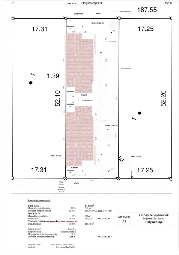 Eladó új építésű ikerház, Siófok 4 szoba 91 m² 103.9 M Ft