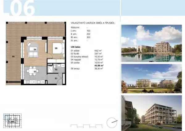 Eladó új építésű téglalakás, Balatonmáriafürdő 2 szoba 45 m² 85.9 M Ft