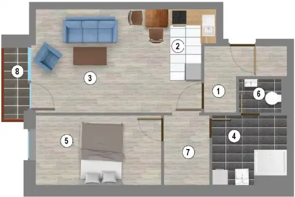 Eladó új építésű téglalakás, Budapest, XIII. kerület 1 szoba 55 m² 92.5 M Ft