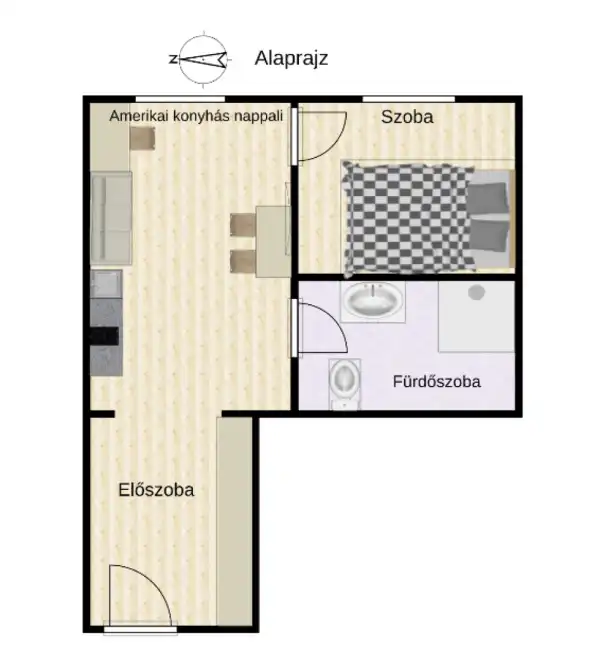 Eladó újszerű téglalakás, Budapest, V. kerület 1+1 szoba 32 m² 53.9 M Ft