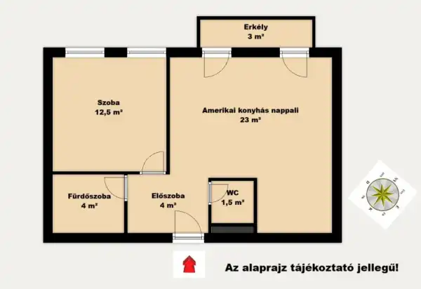 Eladó újszerű téglalakás, Budapest, XIII. kerület 2 szoba 45 m² 79.9 M Ft