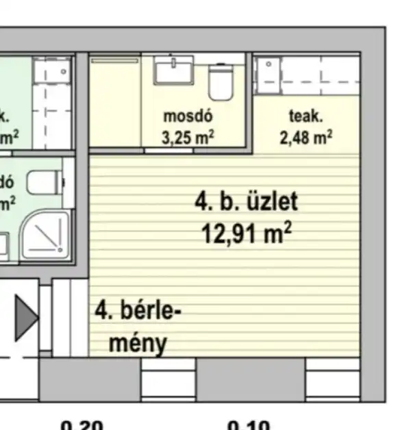 Kiadó üzlet, Budapest, IX. kerület 13 m² 140 E Ft/hó