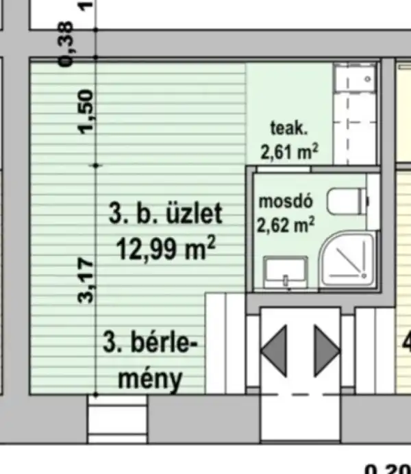 Kiadó üzlet, Budapest, IX. kerület 13 m² 140 E Ft/hó